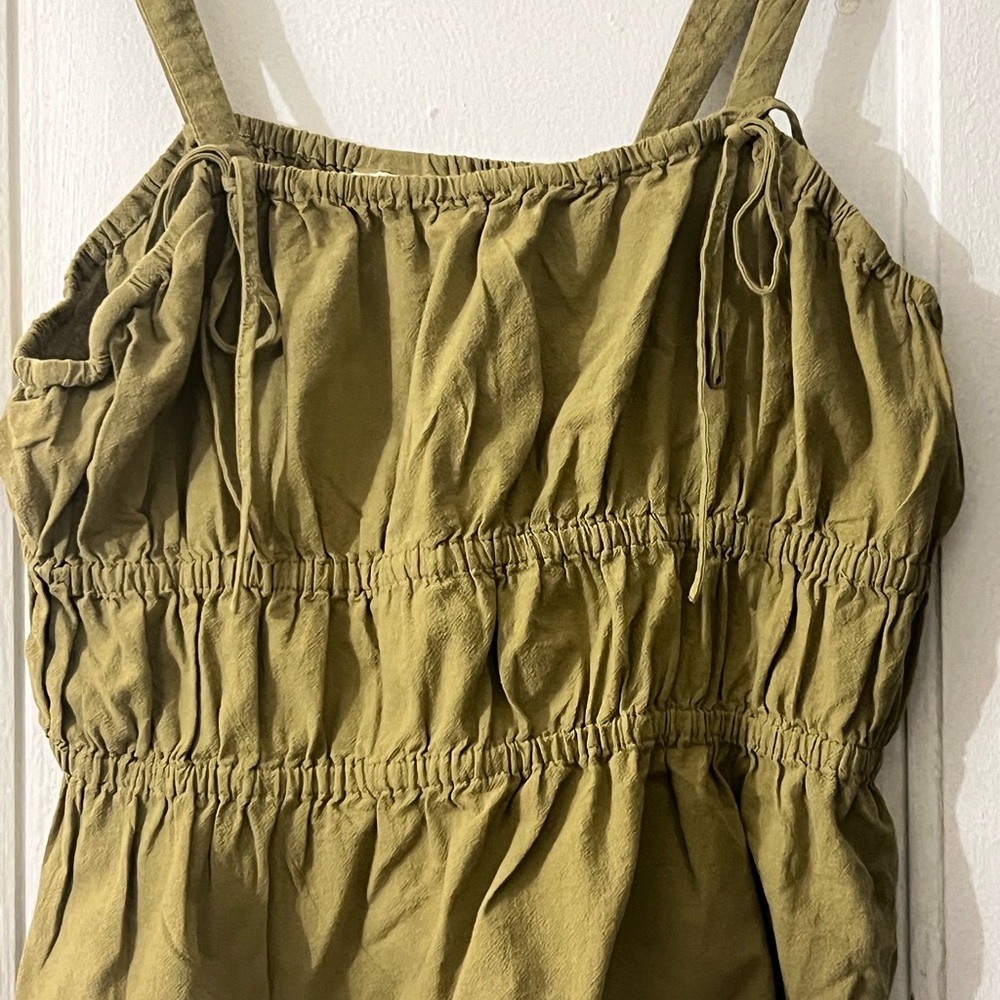 Universal Thread Olive Gathered Top